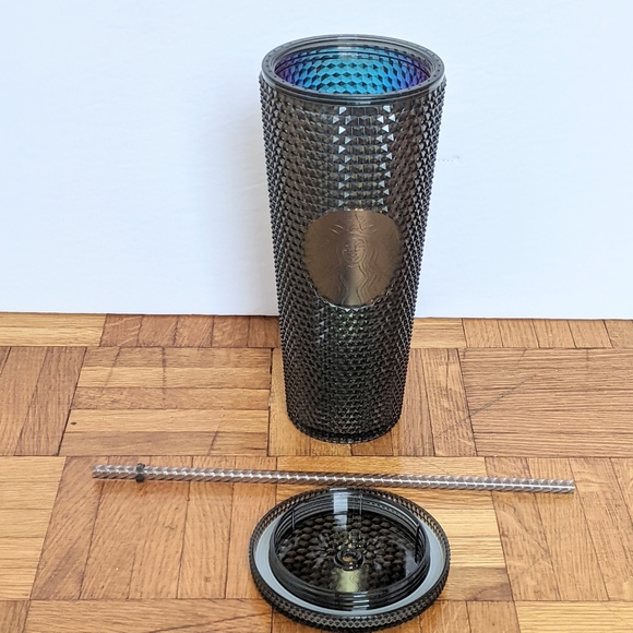 New Starbucks Black Studded Tumbler 2020 Venti 24Oz Cup Iridescent Dark unicorn - Picture 5 of 7